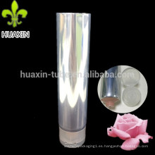 contenedor de tubo de plástico de aluminio cosmético claro